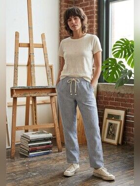 NWOT Linen Cotton Striped Pants by Natural Reflections